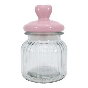 Valentines Glass Container with Heart Lid